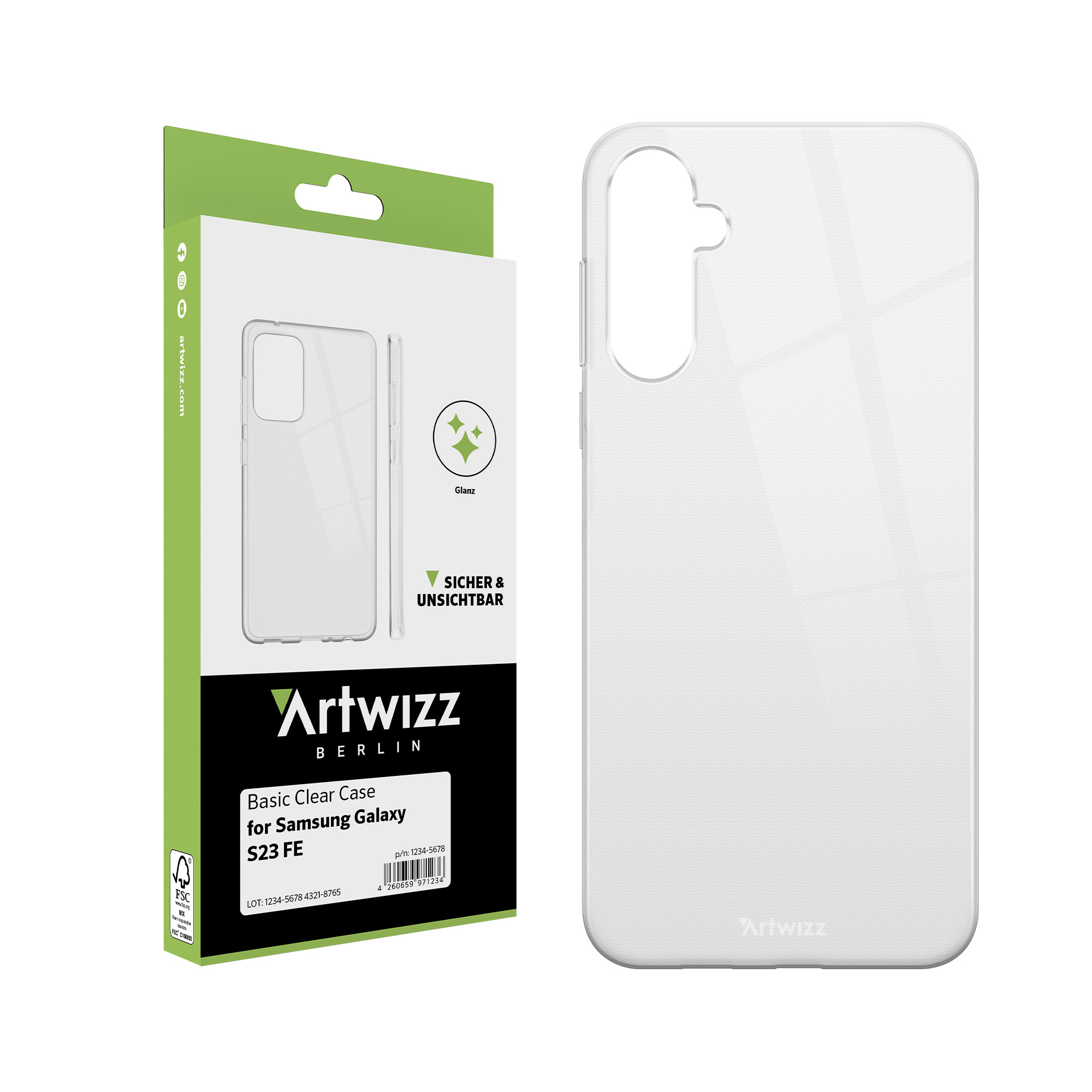 ARTWIZZ Galaxy FE, Case, Clear Basic Backcover, S23 Samsung, Transparent