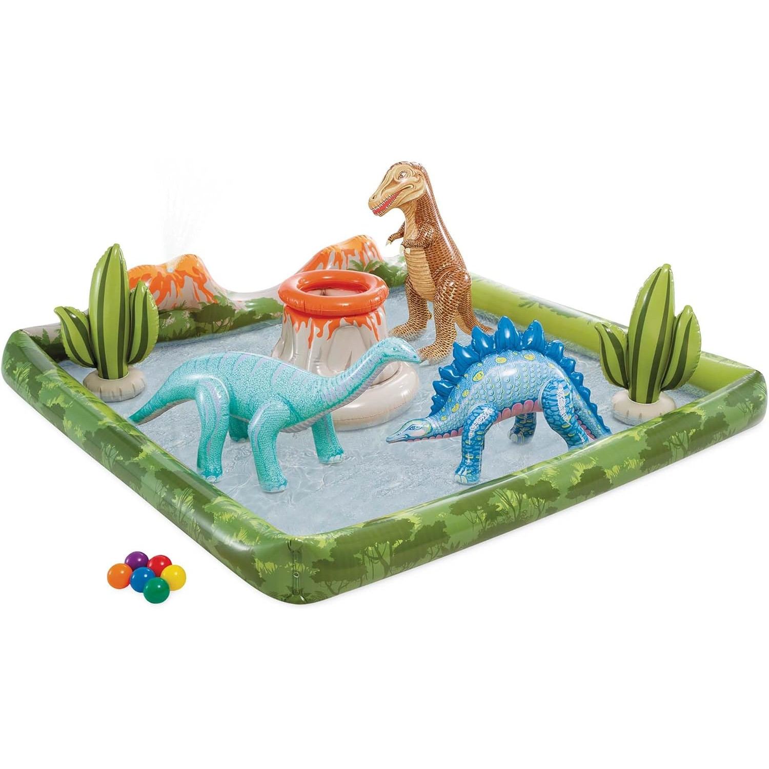 56132NP - Playcenter (201x201x36cm) INTEX Jurassic Adventure mehrfarbig - Planschbecken,