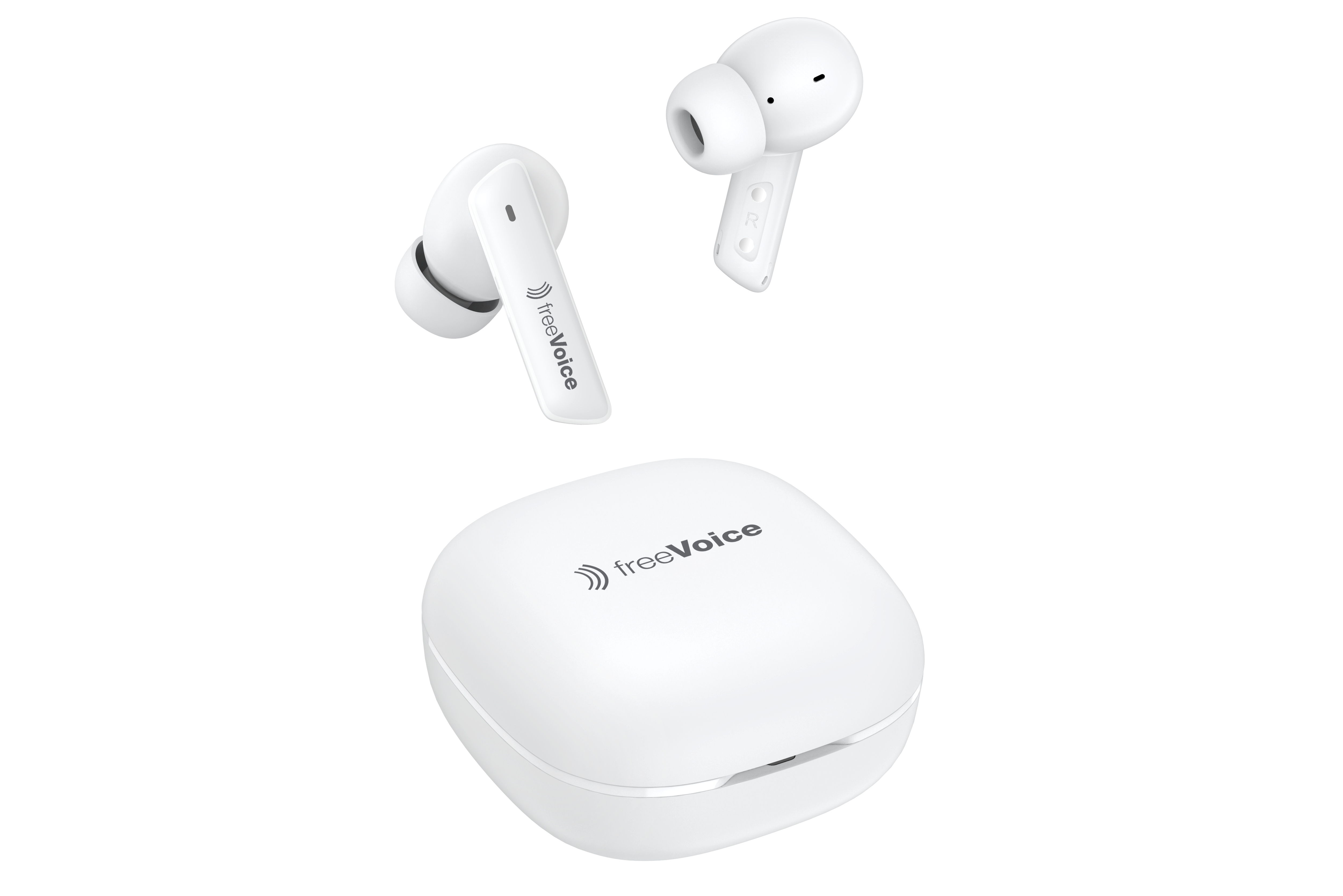 FREEVOICE Earbuds, Weiss Wave Kopfhörer 500 Bluetooth In-ear