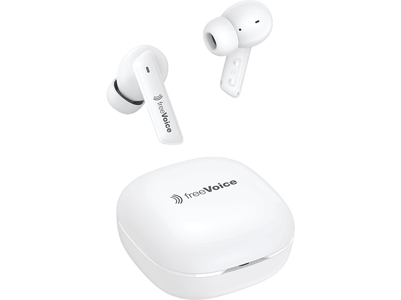 FREEVOICE Wave 500 Earbuds, In-ear Kopfhörer Bluetooth Weiss