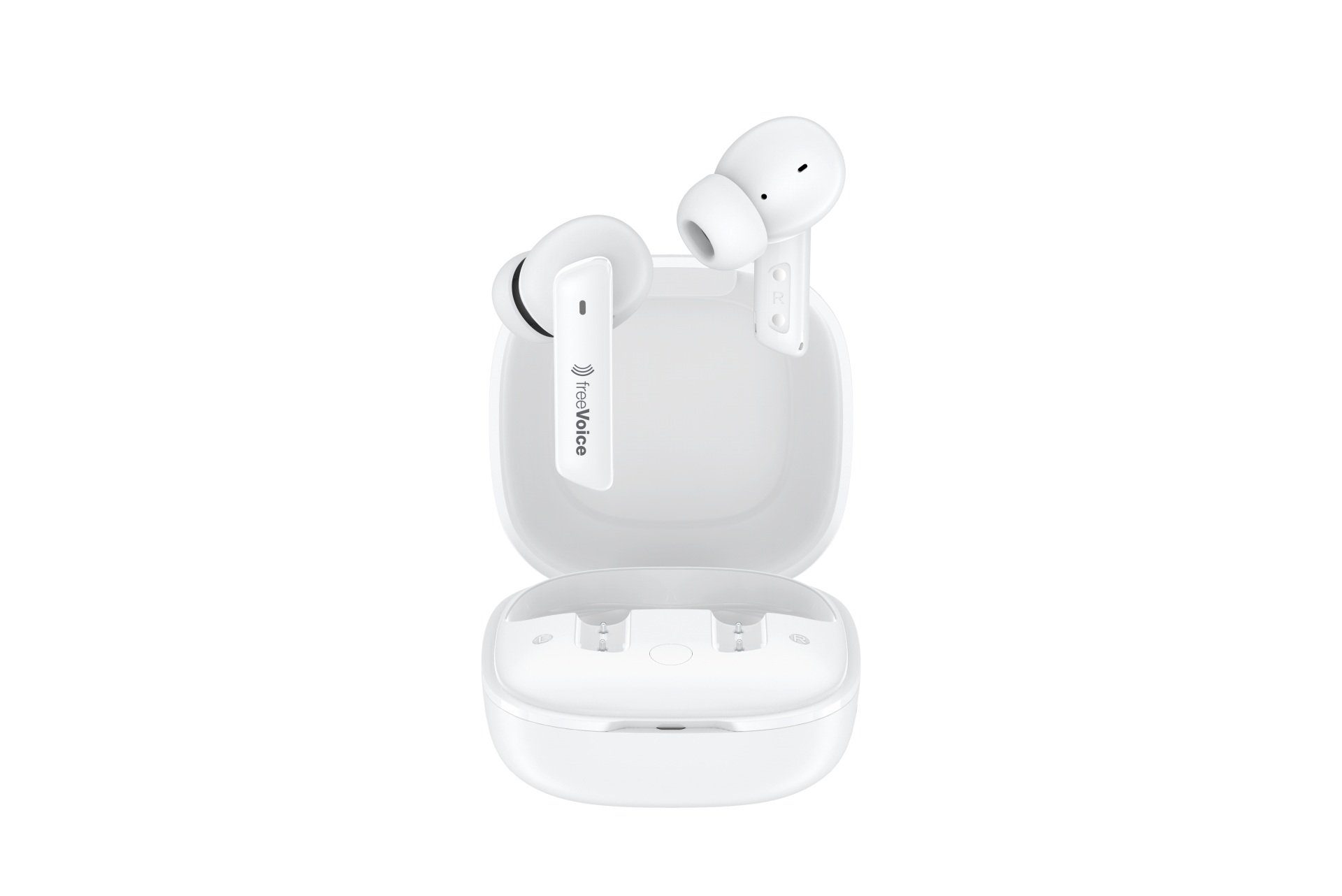 FREEVOICE Wave 500 Earbuds, In-ear Bluetooth Kopfhörer Weiss