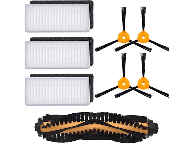 Kit Manutenzione ECOVACS DEEBOT 600/601: 1 Spazzola, 3 Filtri, 4 Spazzole Laterali
