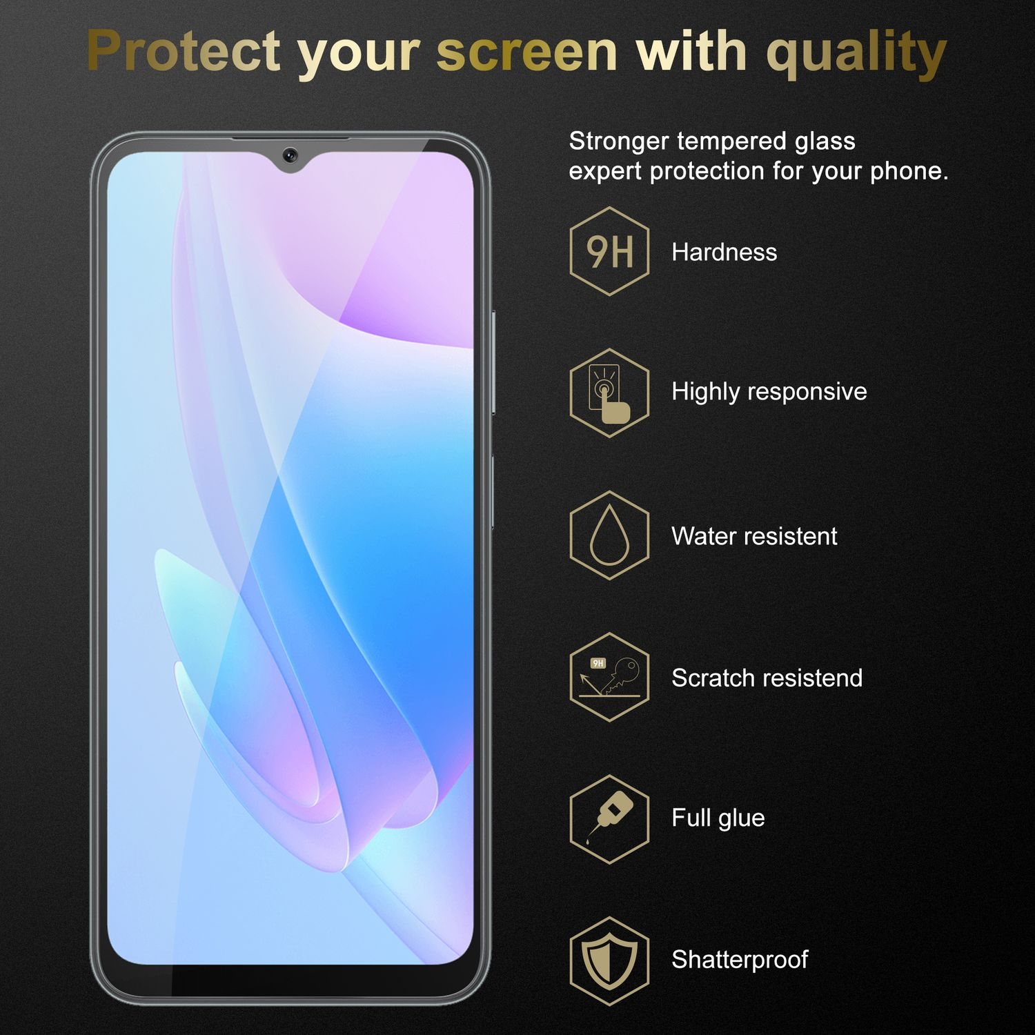 CADORABO 3x Pellicola Di Armatura Compatibile Con Huawei Mate