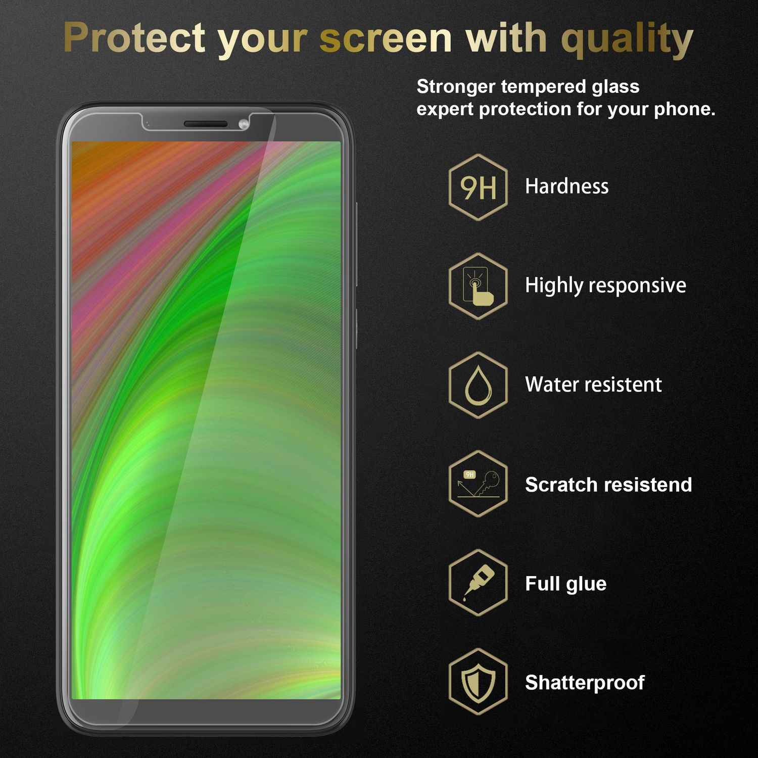 Display Schutz Glas Folie(für CADORABO 12 Display HTC Pack PLUS) Tempered 3er Schutz Glass Desire