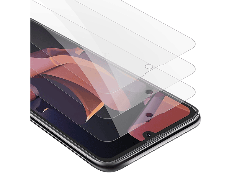 CADORABO A50 Tempered 4G) Schutzglas 3x Schutzfolie(für Glas Blackview