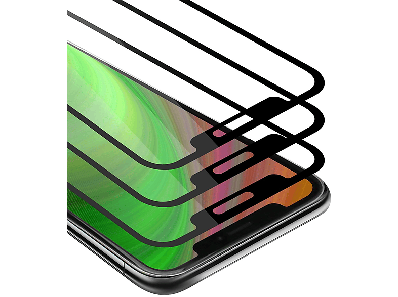 Schutzfolie(für iPhone PRO) Apple 3x Tempered Vollbild Schutzglas CADORABO 13