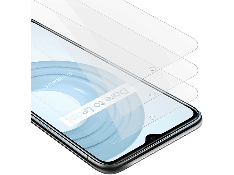 CADORABO 3x Schutzglas Tempered Glas Realme C21) Schutzfolie(für