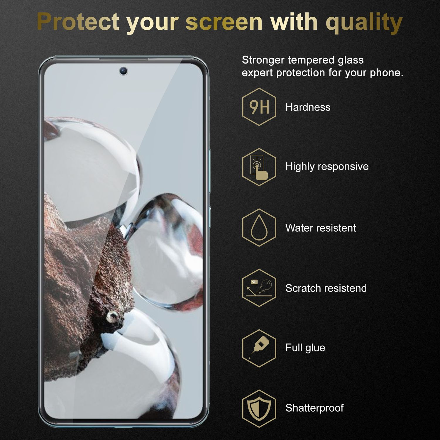 CADORABO Schutzglas Tempered RedMi Xiaomi A1) Schutzfolie(für Glas