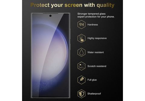 Protector pantalla  CellularLine TEMPGCUGALS23UK, Para Samsung Galaxy S23  Ultra, Vidrio templado, Transparente