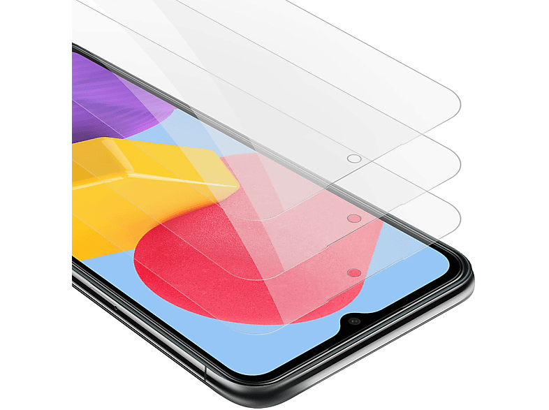 CADORABO 3x Schutzglas Tempered Glas Schutzfolie(für Samsung Galaxy M13 4G)