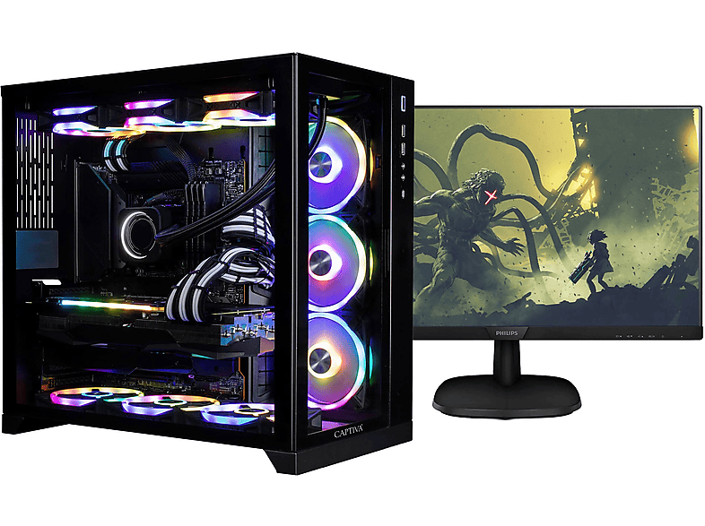 CAPTIVA Highend Gaming I75-603 Bundle, Komplettsystem, RAM, PC 2000 GB 16 32 GB TFT GB SSD