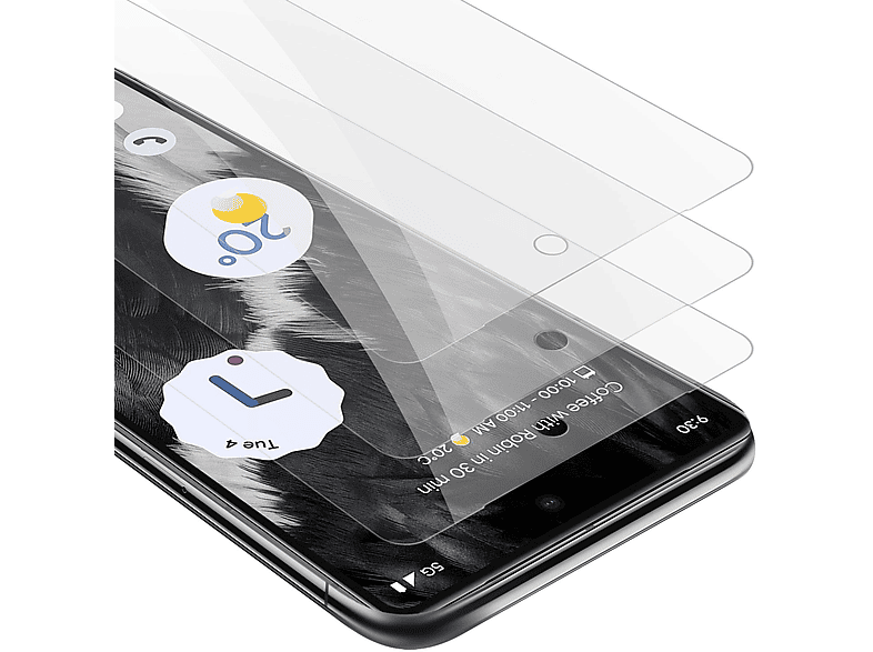 Schutzfolie(für Google 7) CADORABO Schutzglas 3x PIXEL Tempered Glas