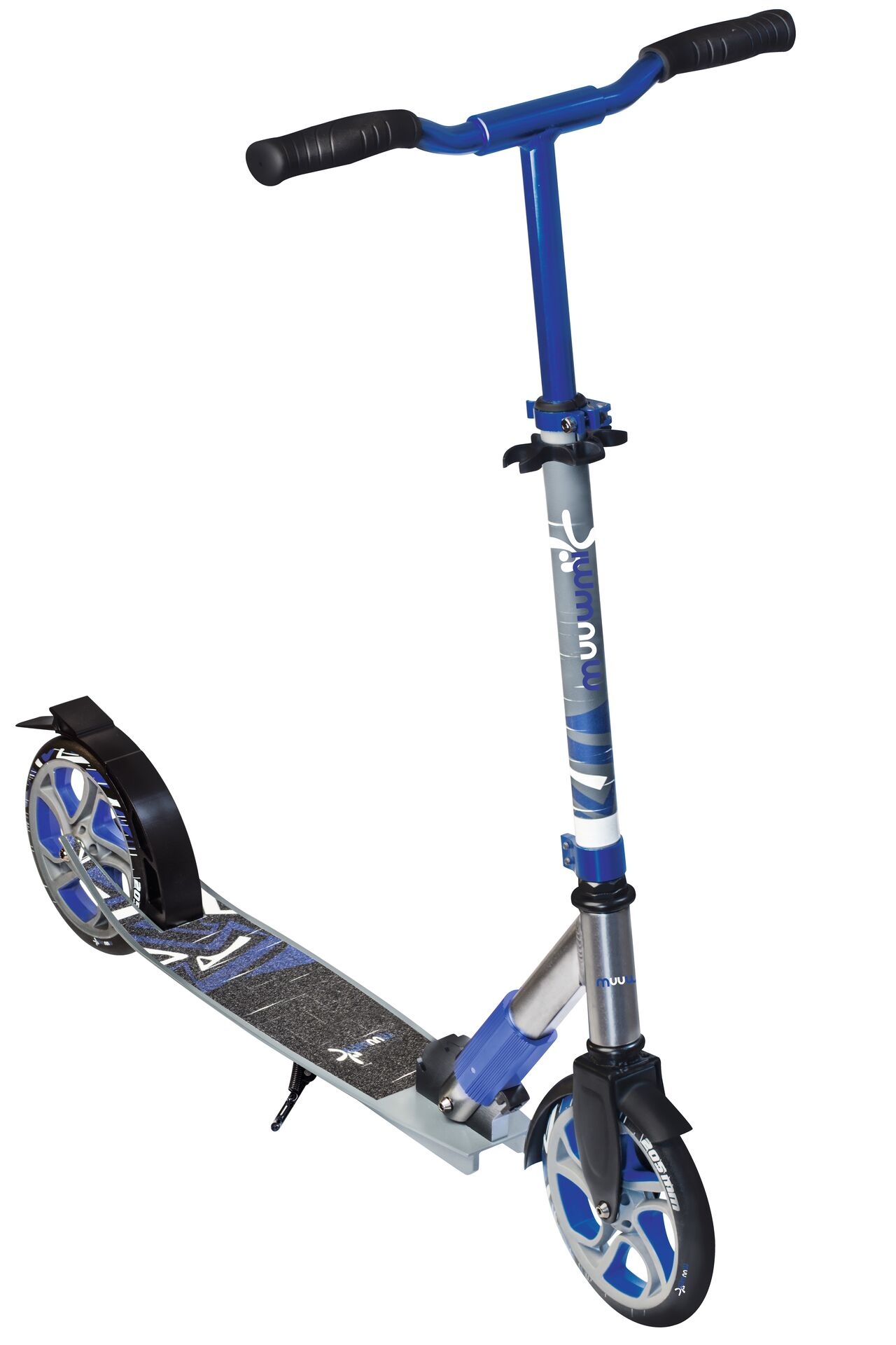 MUUWMI Aluminium Scooter Deluxe 205 mm grau-blau Kinderfahrzeug