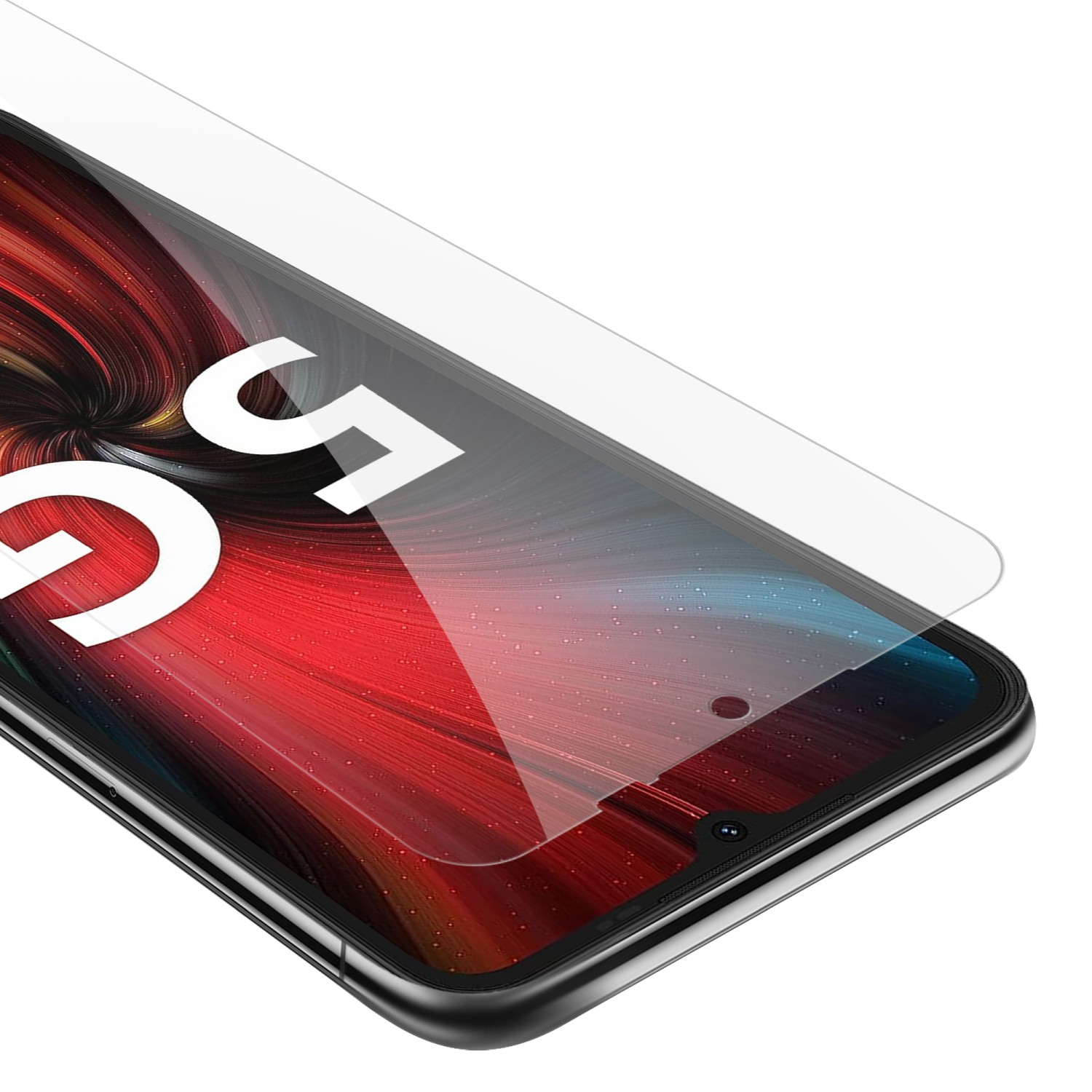 Vetro Temperato Cadorabo Per Xiaomi RedMi 5A – Trasparente Con Bordo Nero – Durezza 9H – Copertura Completa