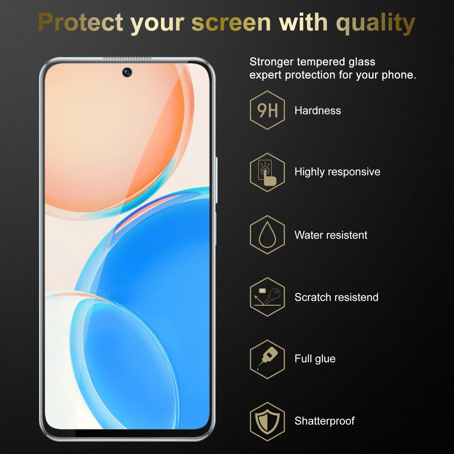 Cadorabo Vetro di protezione del display (1 pz., Honor 7X