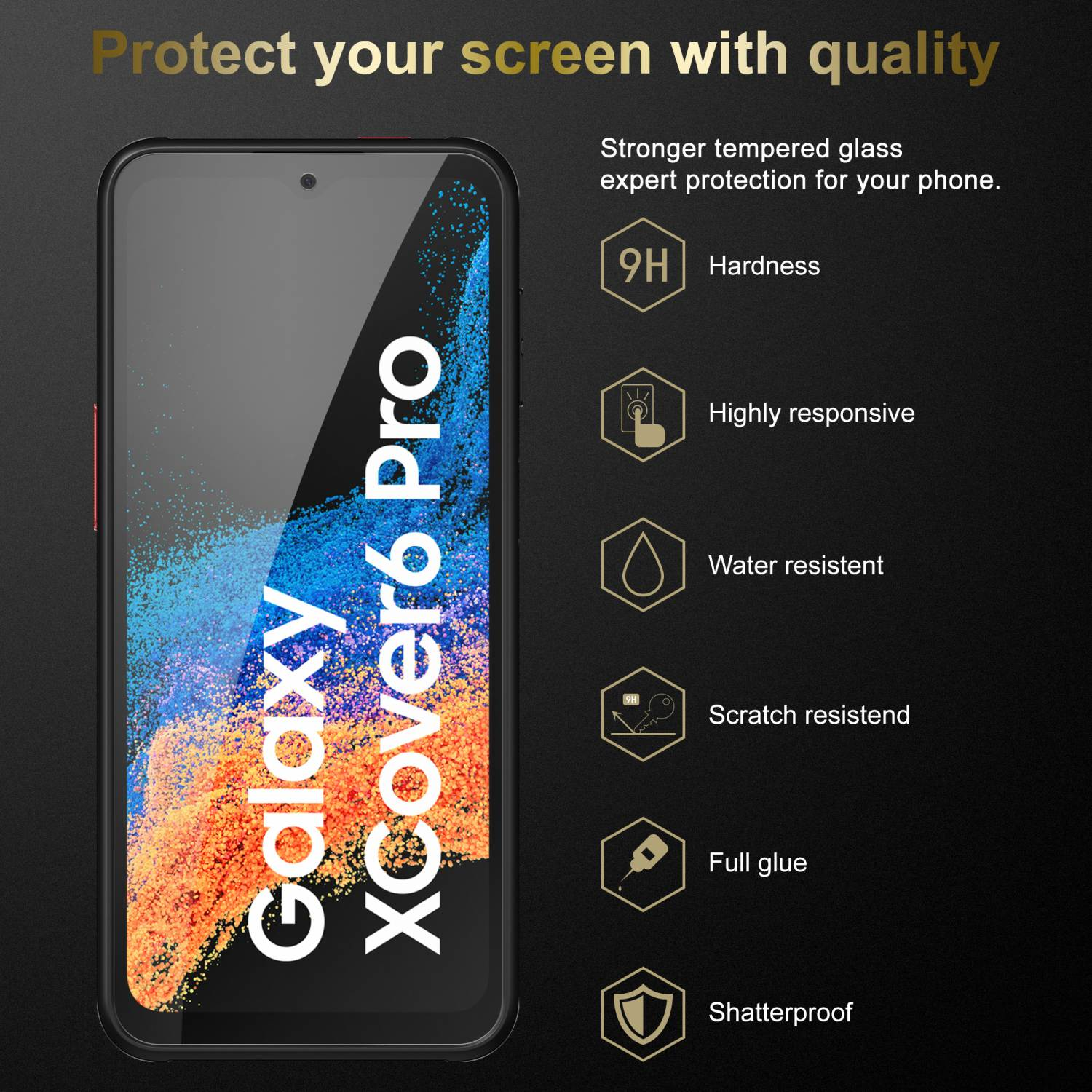 Schutzfolie(für PRO) Schutzglas CADORABO Galaxy Glas 6 Tempered XCover Samsung