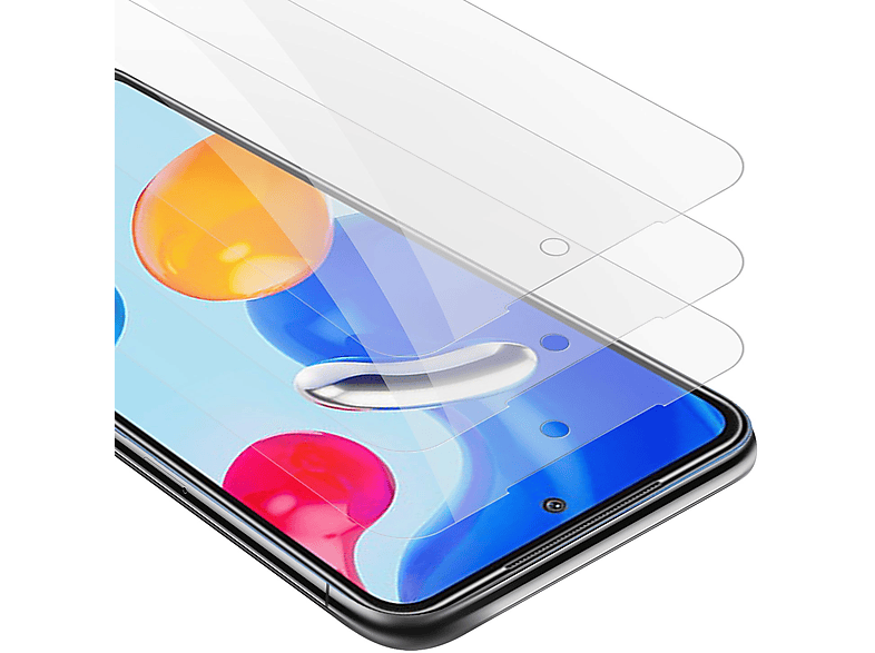 CADORABO 3x Schutzglas Tempered Glas Schutzfolie(für Xiaomi RedMi NOTE 11 4G / 11S 4G)