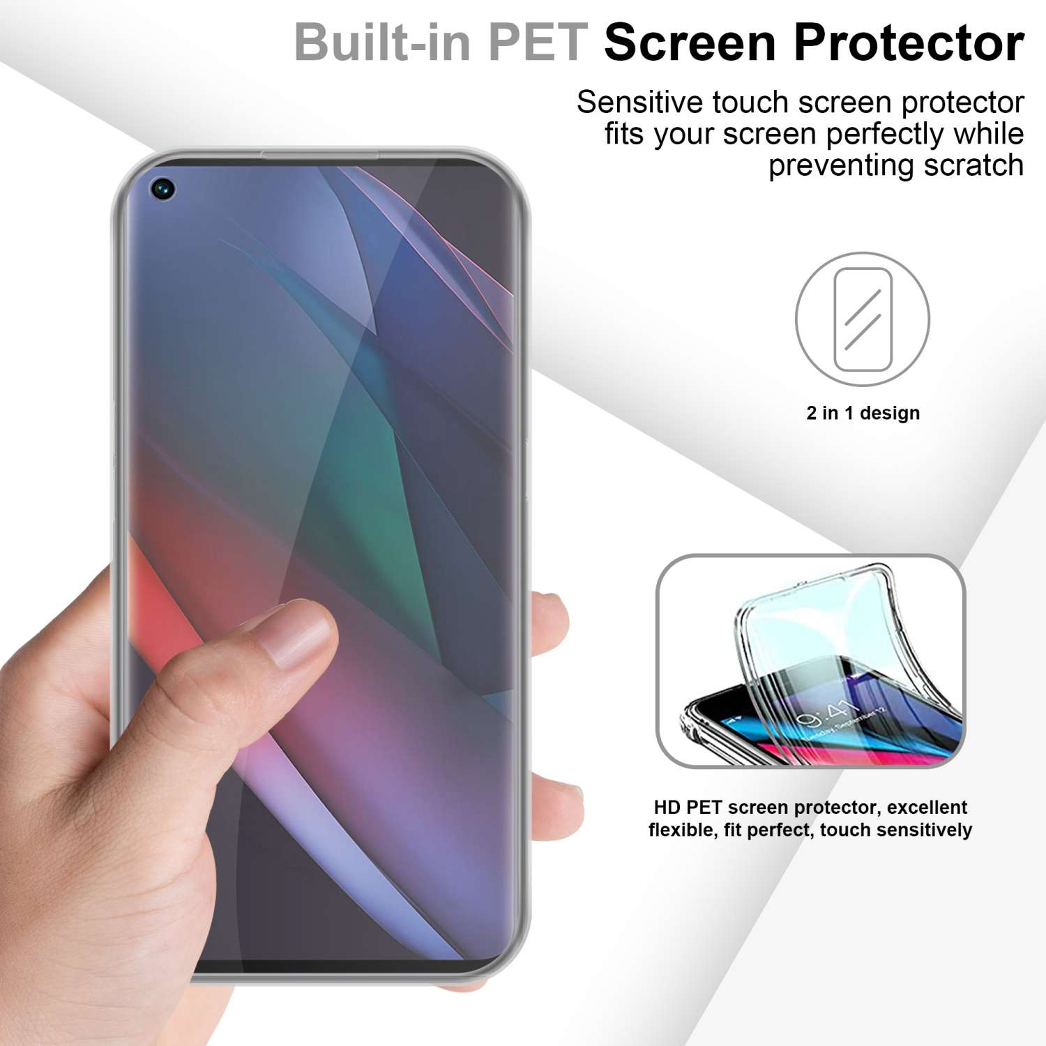 CADORABO TRANSPARENT Hülle, Backcover, Case FIND 360 Oppo, Grad X3 TPU NEO,