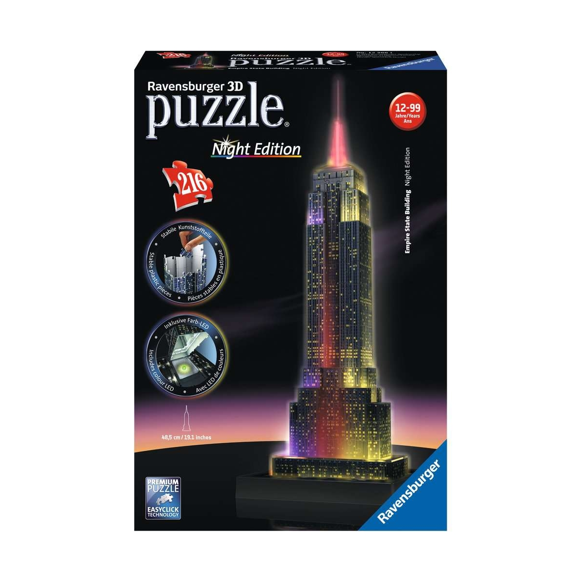 RAVENSBURGER 12566 EMPIRE STATE BEI BUILDING Puzzle 3D NA