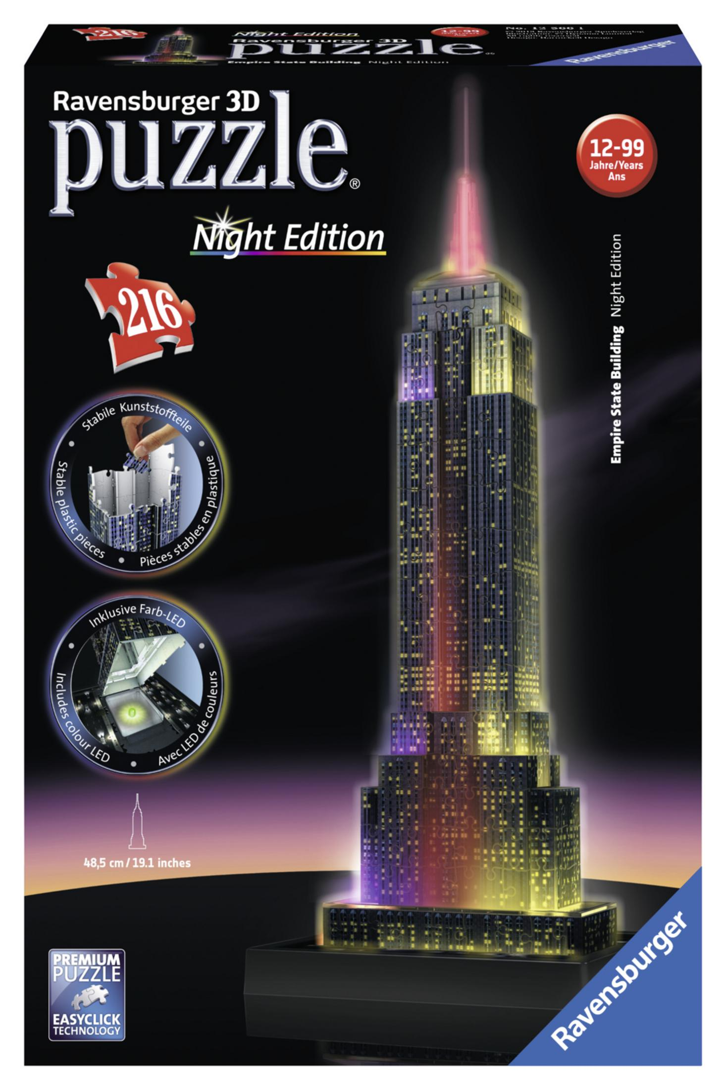 RAVENSBURGER 12566 EMPIRE STATE BEI BUILDING Puzzle 3D NA