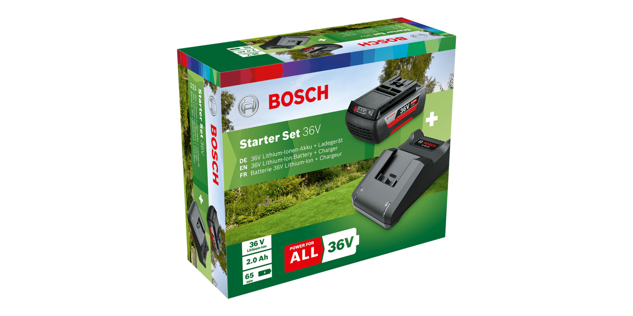BOSCH Ladegerät-Set & AND F016800609 HOME Batterie- GARDEN