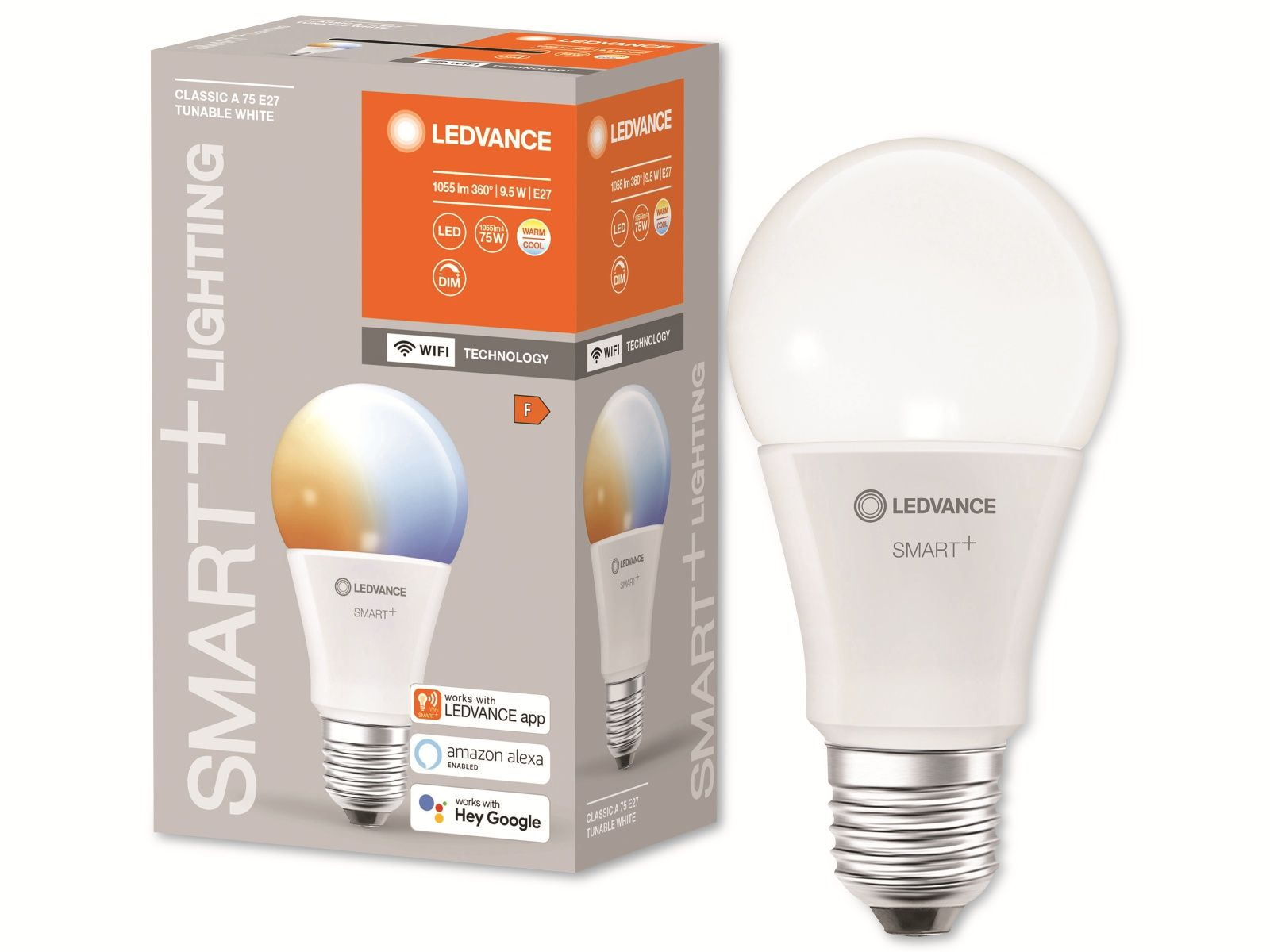 White Classic LED LEDVANCE WiFi Lampe SMART+ änderbar Lichtfarbe Tunable