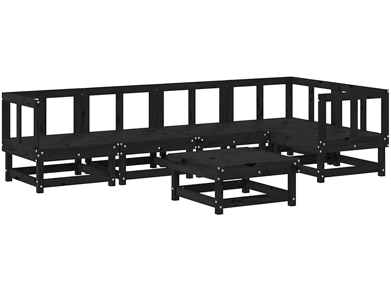 Schwarz Stuhlset, 3186449 VIDAXL Gartentisch- und