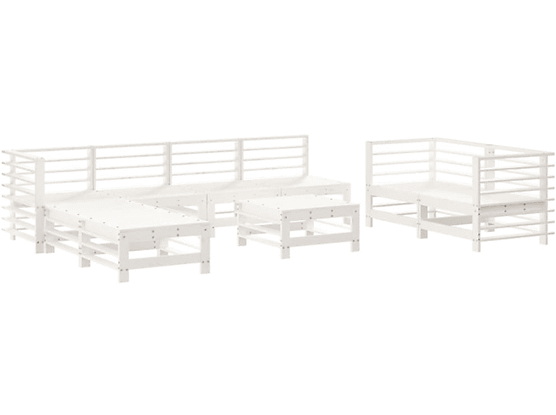 VIDAXL 3186299 Gartentisch- Stuhlset, Weiß und