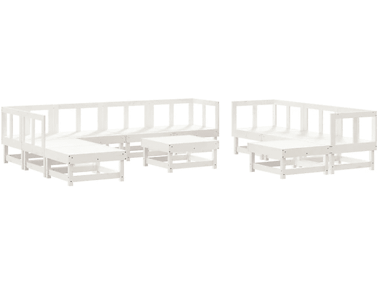 VIDAXL 3186411 Gartentisch- und Stuhlset, Weiß
