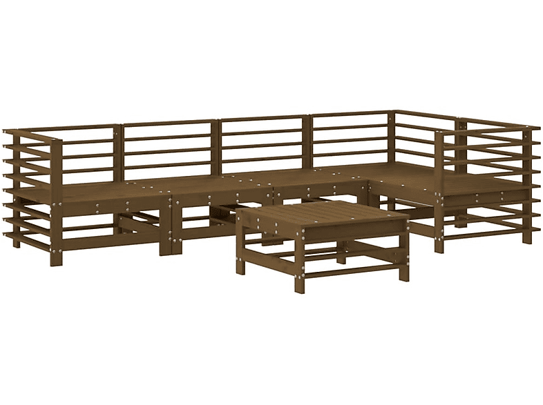 und Honigbraun Stuhlset, 3186476 Gartentisch- VIDAXL