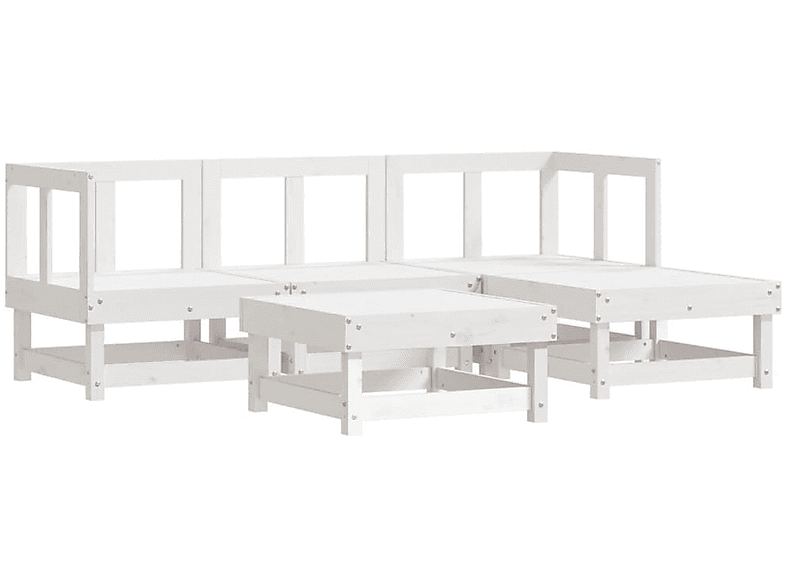 VIDAXL 3186166 Gartentisch- und Stuhlset, Weiß