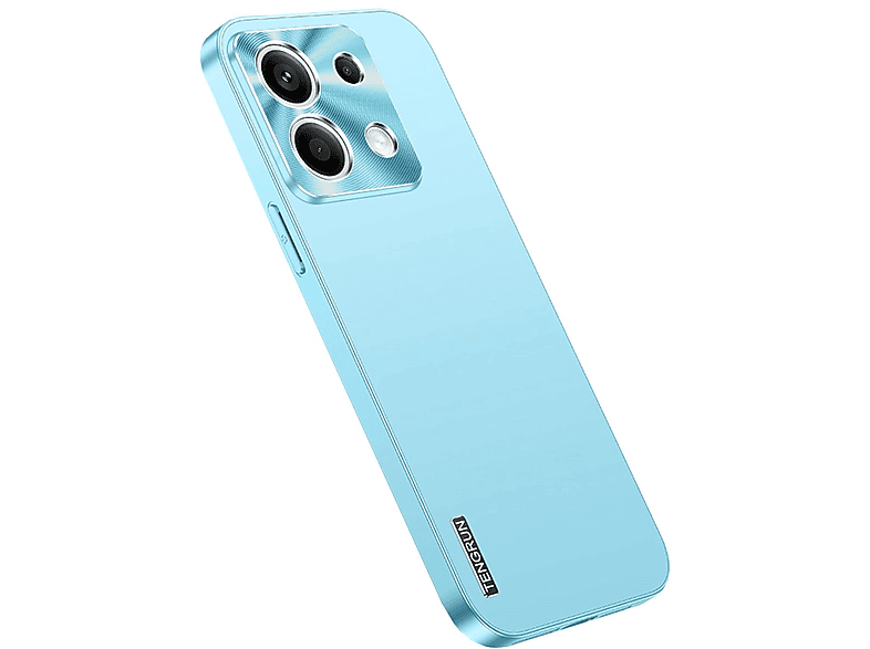 Poco Backcover, Xiaomi, 13 Metall Hülle, WIGENTO X6, / Design Feinmattes Hellblau Pro Redmi Note