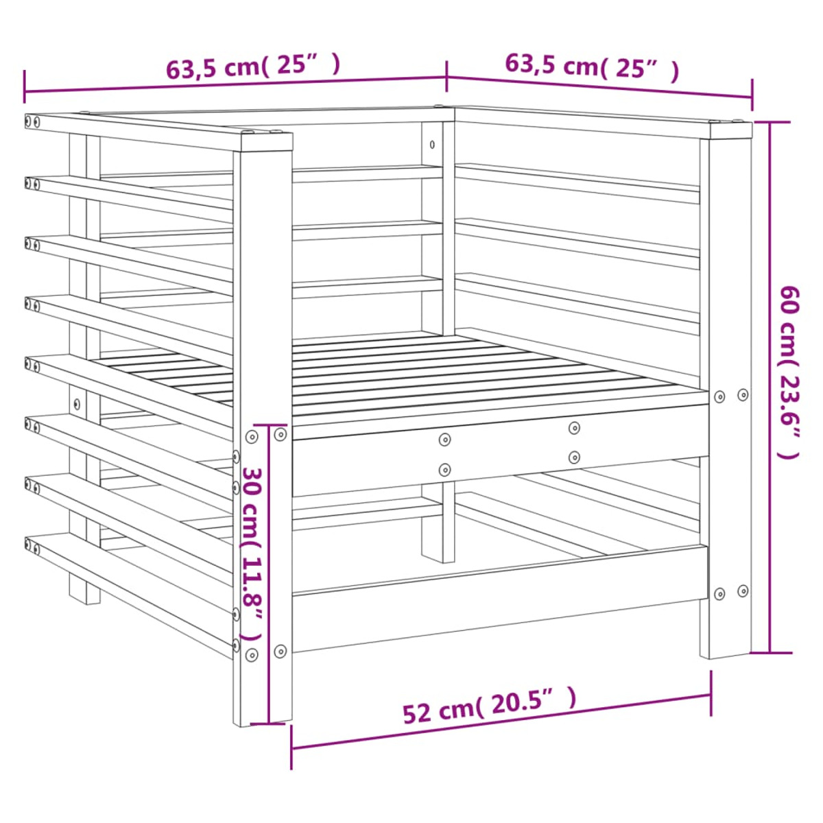 VIDAXL Gartensofa, Weiß 825626