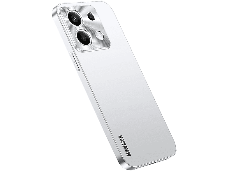 WIGENTO Feinmattes Metall Design Hülle, Backcover, Xiaomi, Redmi Note 13 Pro / Poco X6, Silber
