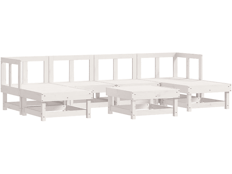 Gartentisch- und Stuhlset, Weiß VIDAXL 3186355