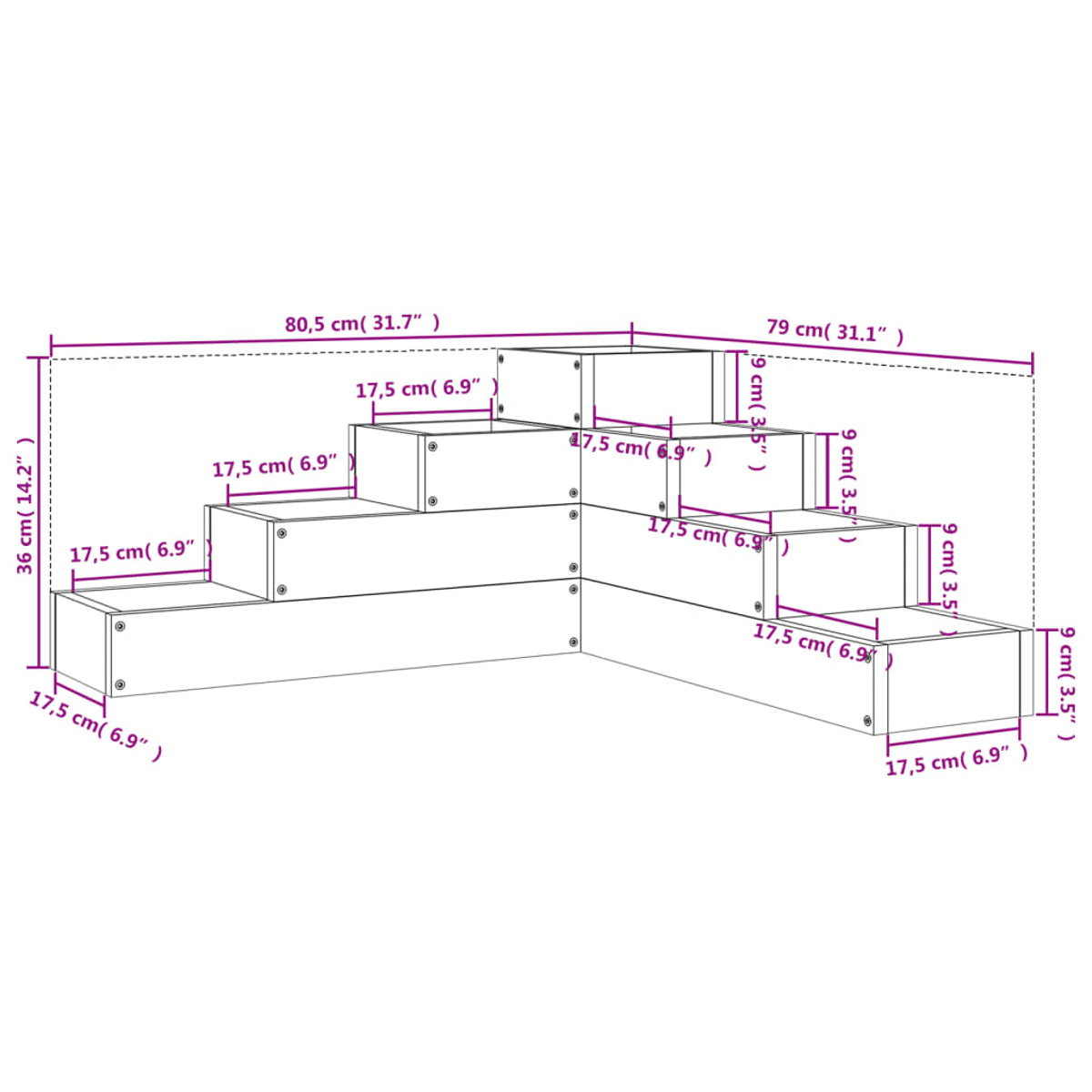 VIDAXL Pflanzkübel Weiß 825318