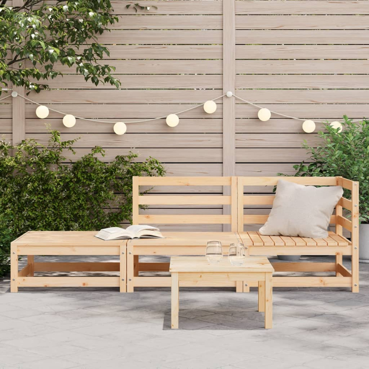 VIDAXL 837970 Natur Gartensofa