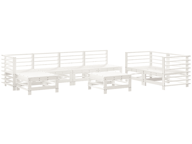 Weiß und Gartentisch- VIDAXL Stuhlset, 3186579