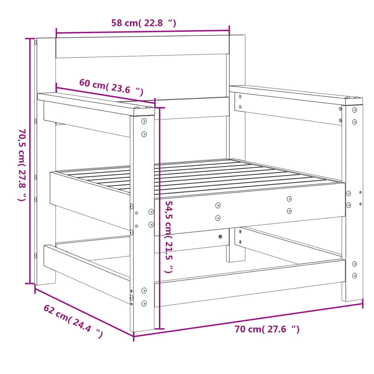 Grau 825494 Gartensofa, VIDAXL