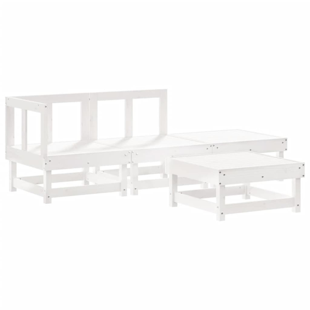 Gartentisch- Stuhlset, VIDAXL 3186481 Weiß und