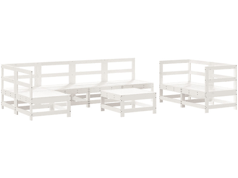und Gartentisch- Weiß Stuhlset, VIDAXL 3186453