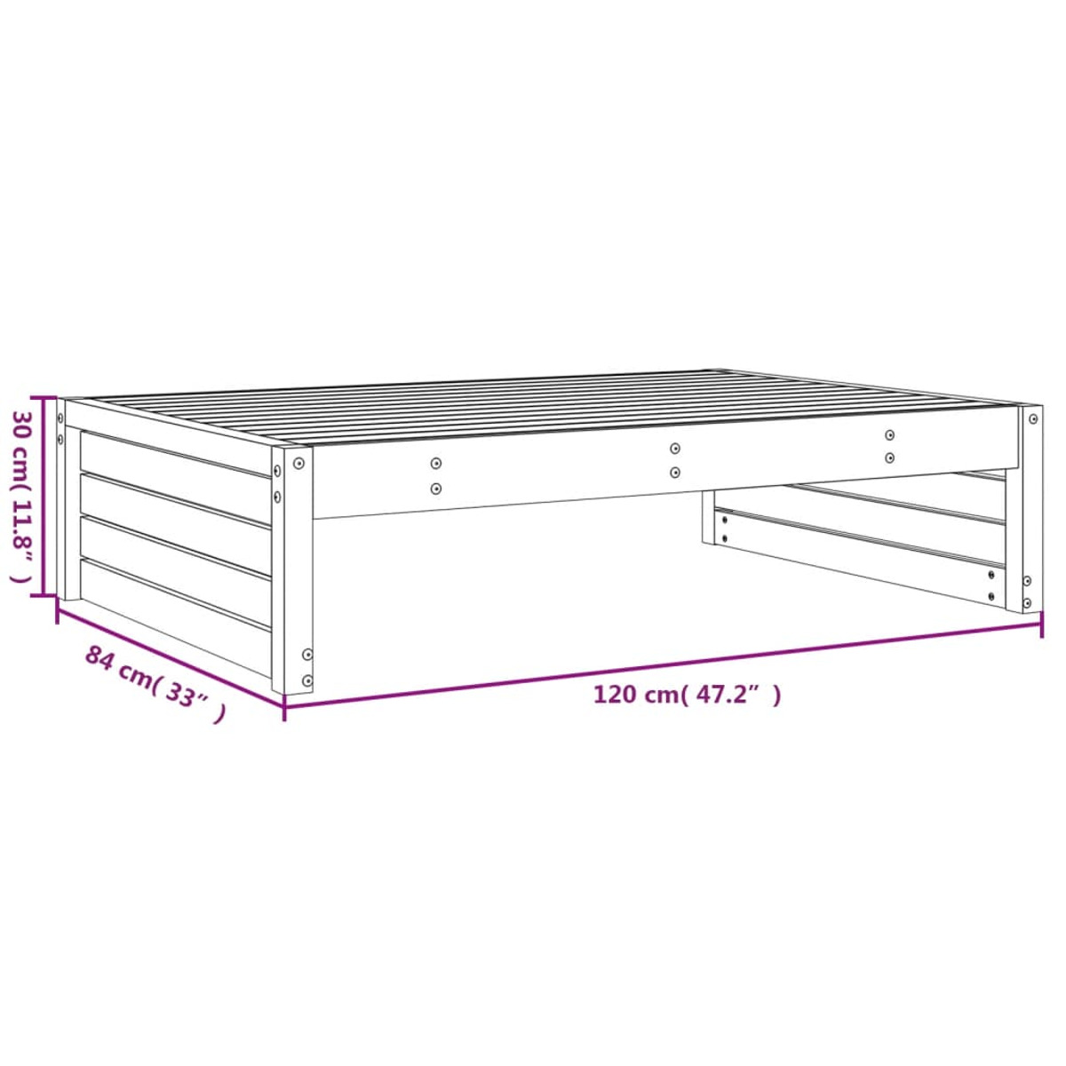 VIDAXL 825756 Natur Gartensofa