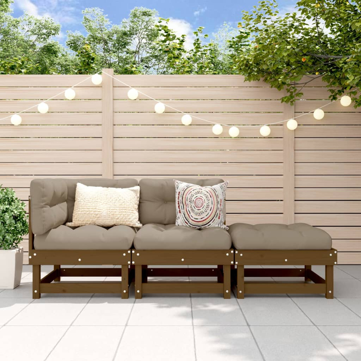 Gartensofa, 825411 VIDAXL Honigbraun