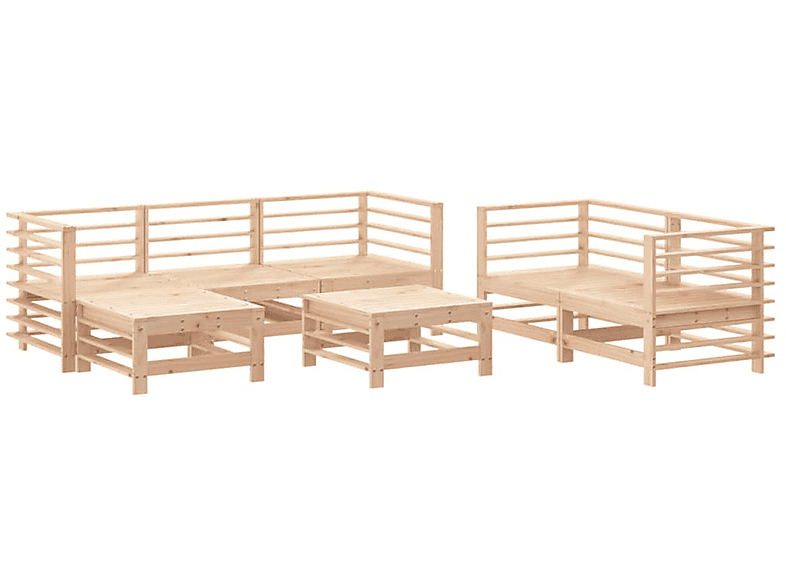VIDAXL 3186193 Gartentisch- und Stuhlset, Natur | Gartenmöbel Sets