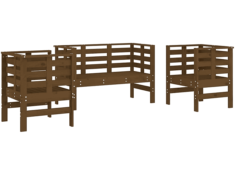 VIDAXL 825145 Stuhlset, Gartentisch- und Honigbraun