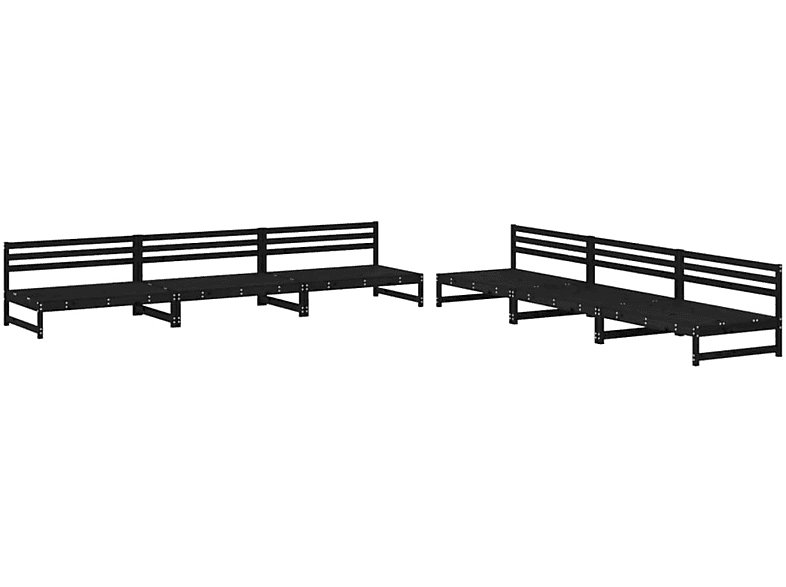 und Gartentisch- VIDAXL 3186610 Stuhlset, Schwarz