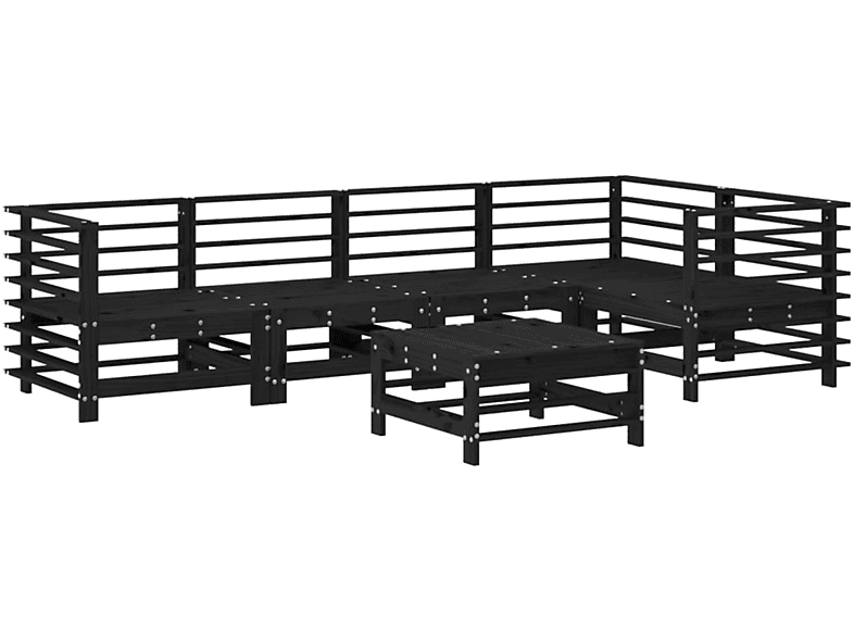 VIDAXL Schwarz und 3186477 Stuhlset, Gartentisch-