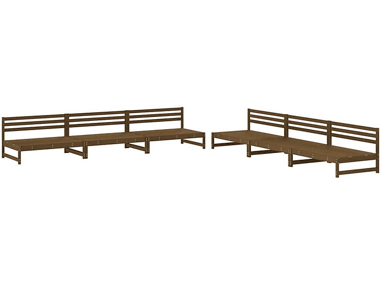 VIDAXL 3186609 Honigbraun und Gartentisch- Stuhlset