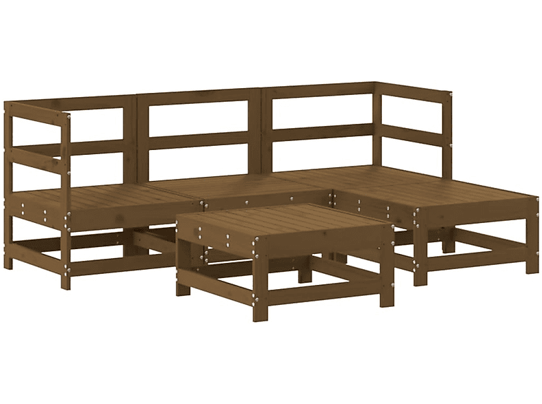 VIDAXL 3186175 Gartentisch- und Stuhlset, Honigbraun | Gartenmöbel Sets