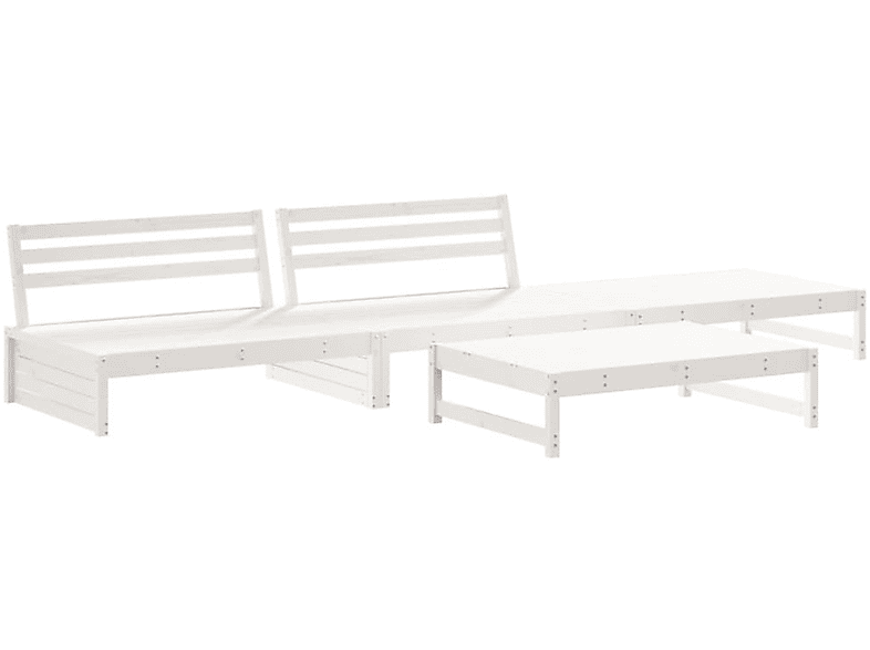 Gartentisch- Stuhlset, 3186628 und Weiß VIDAXL